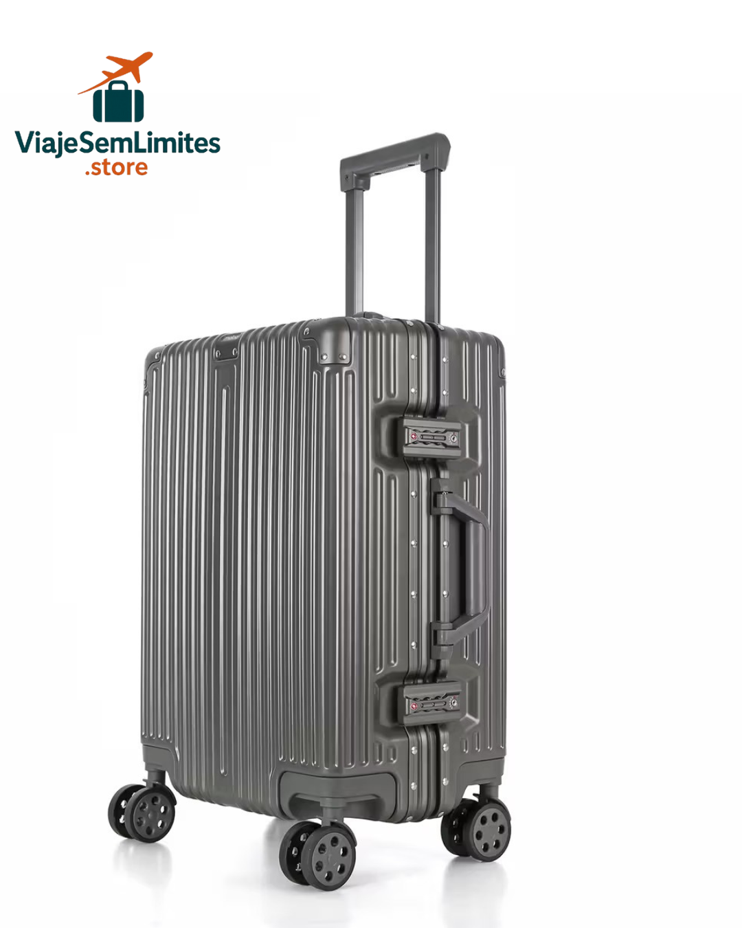 Mala de Viagem Média 23kg Policarbonato ABS Chumbo